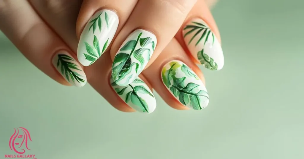 3D Leaf Nail Art