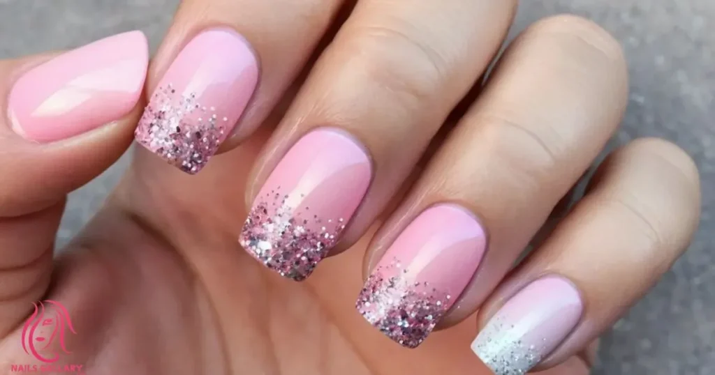 Baby Pink with Ombre Glitter