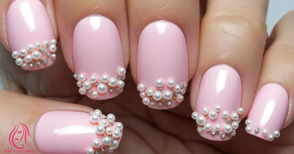 Baby Pink with Pearl Accents