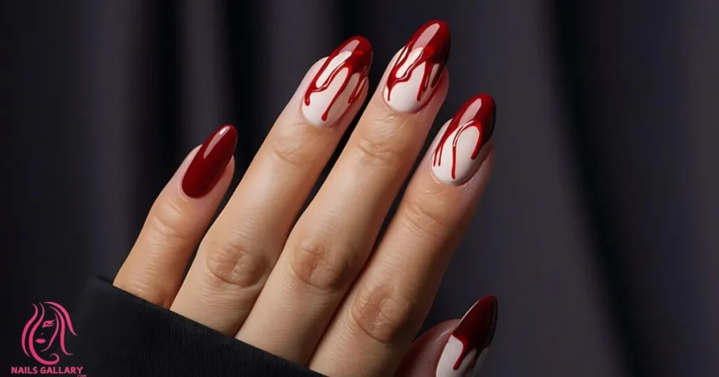 Blood Red Stiletto Nails