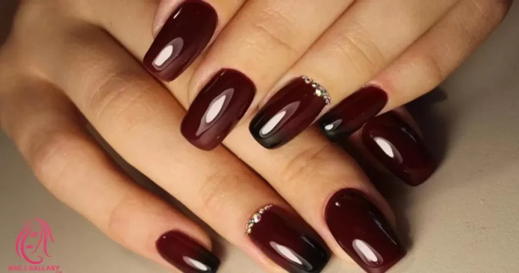 Dark Red with Silver Accents