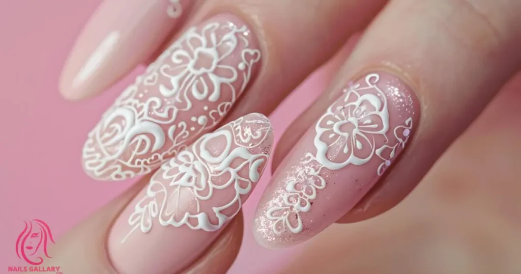 Floral Lace Nails