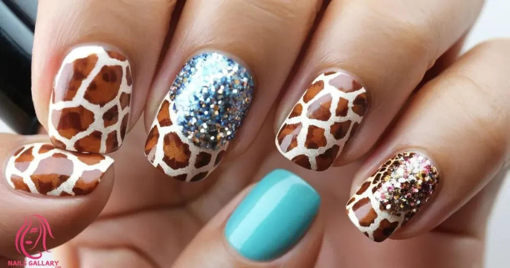 Giraffe Print with Glitter