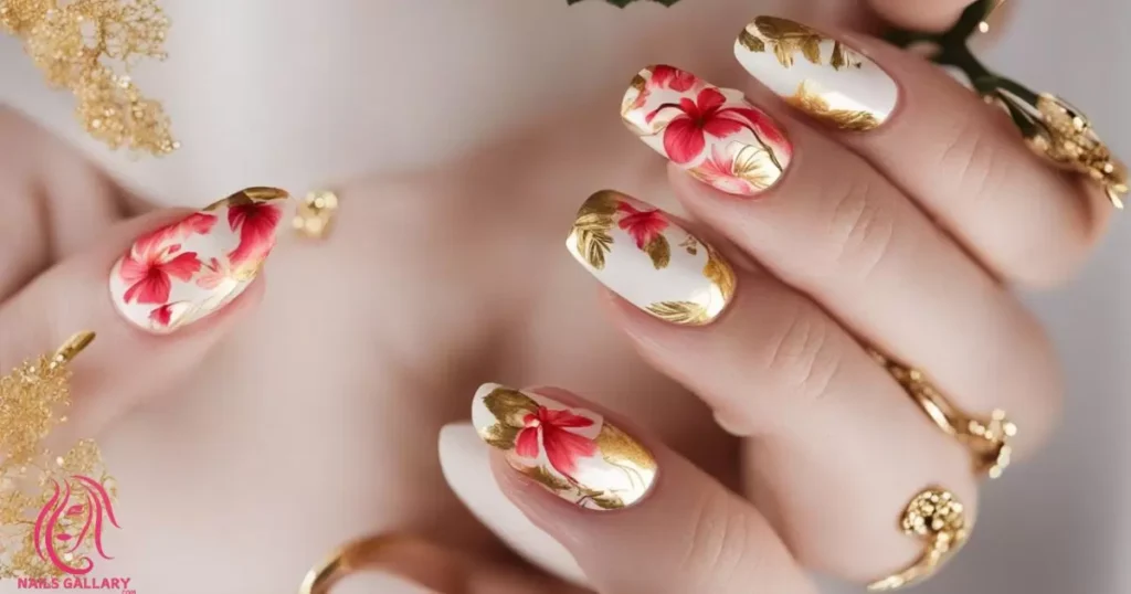 Hibiscus and Gold Foil