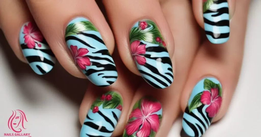 Hibiscus and Zebra Print