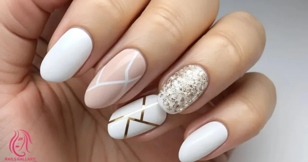 Nude and White Geometric