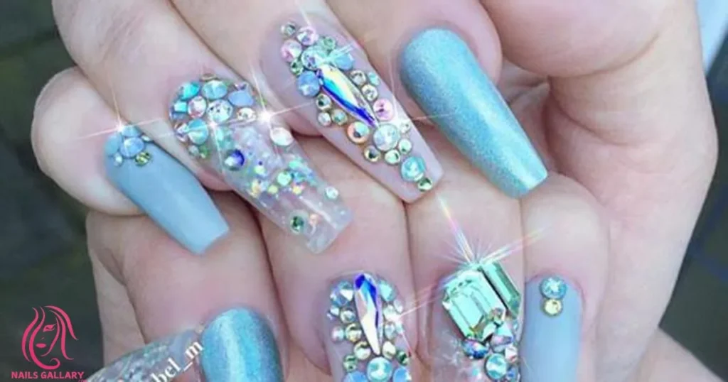 Sea Glass Inspired Nail Art