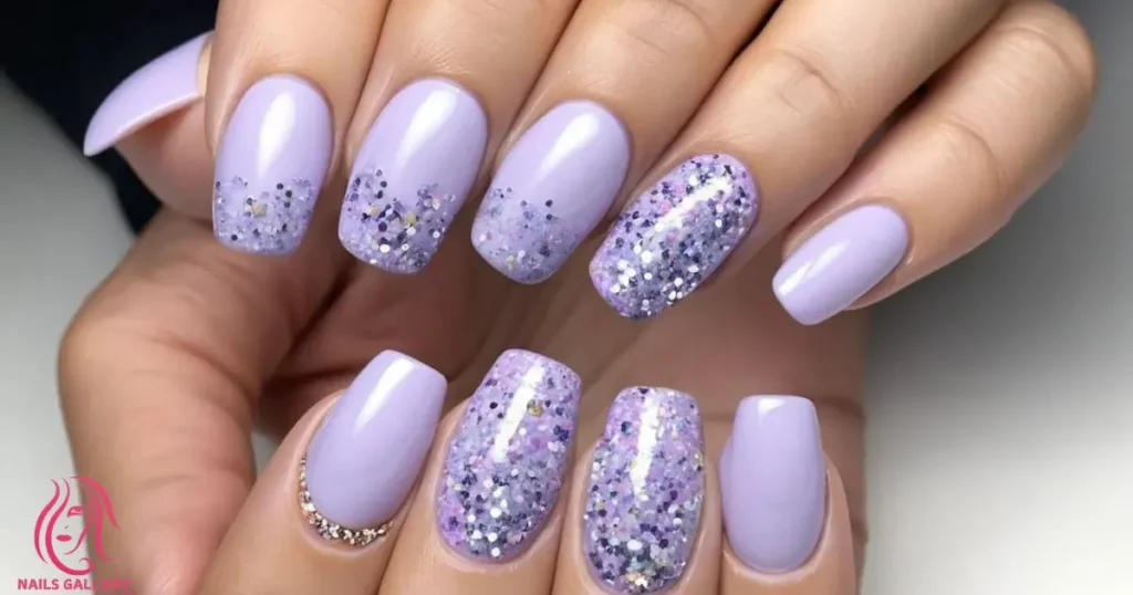 Soft Lavender with Glitter