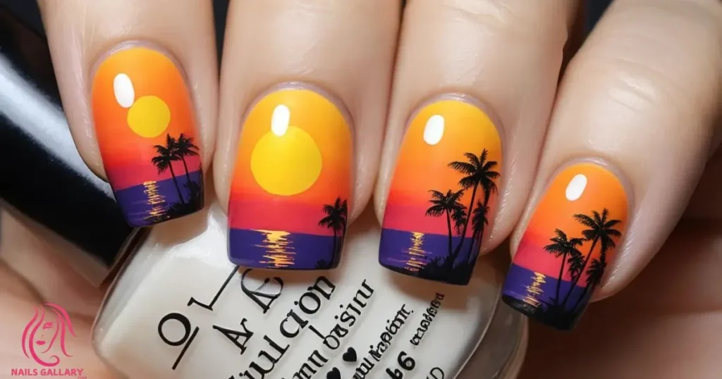  Sunset Nail Stickers