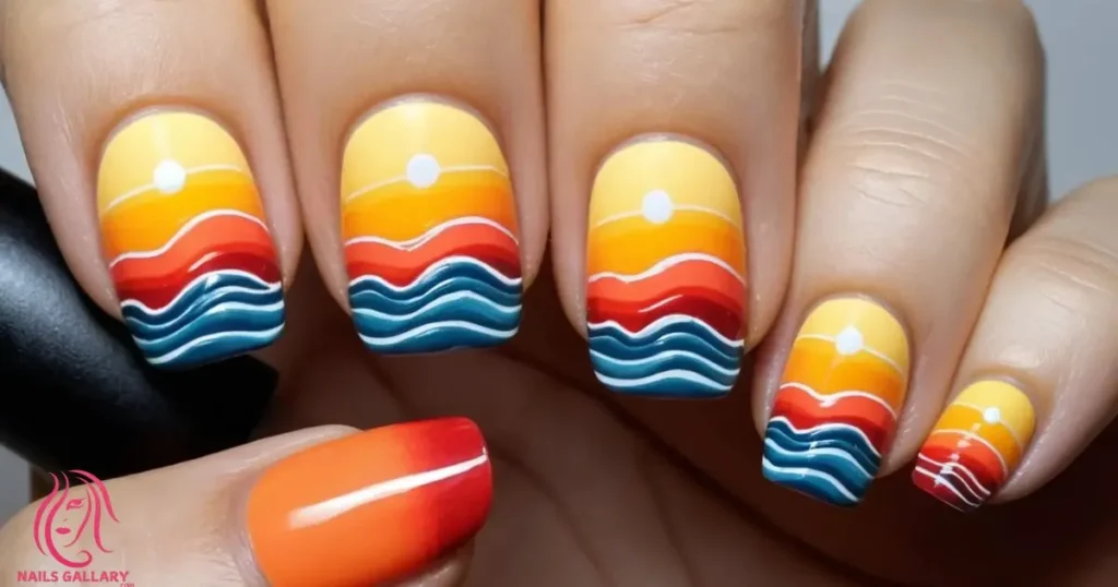 Sunset with Waves