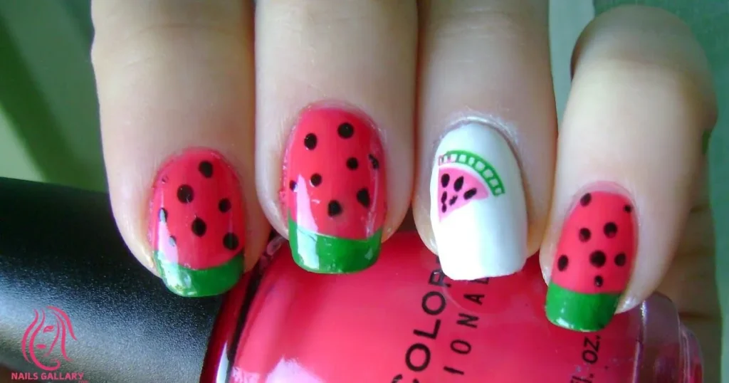 Tropical Watermelon Nails