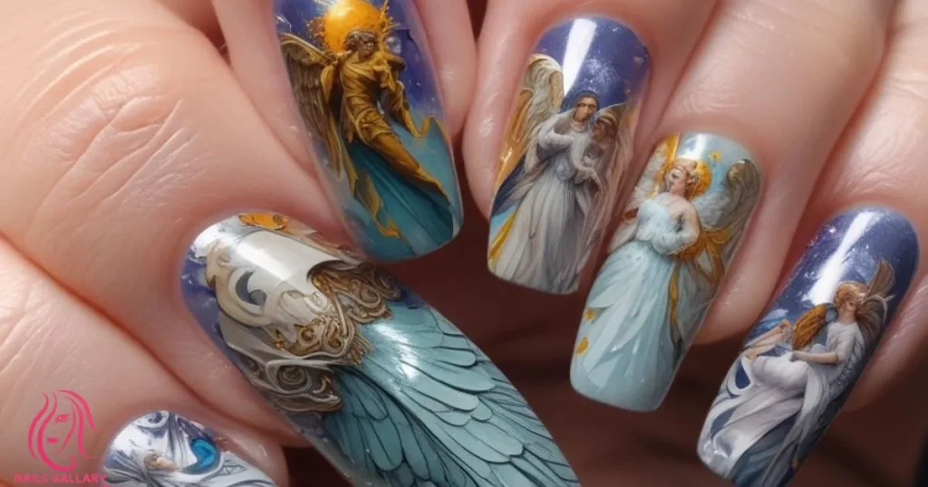 Angel-themed Nail Wraps