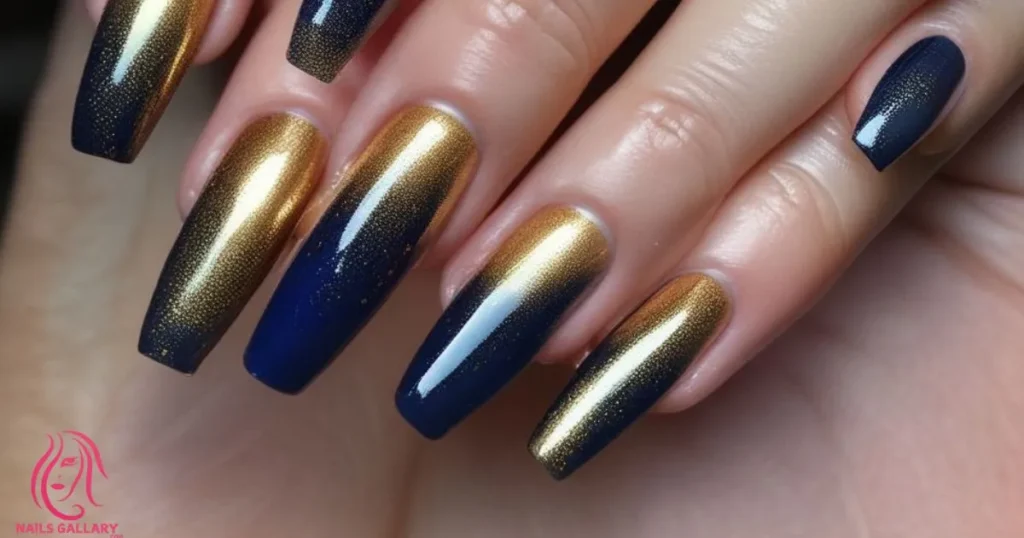 Navy to Gold Ombre