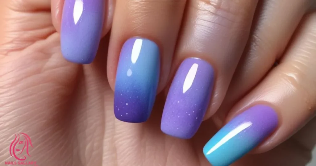 Aqua to Light Purple Ombre