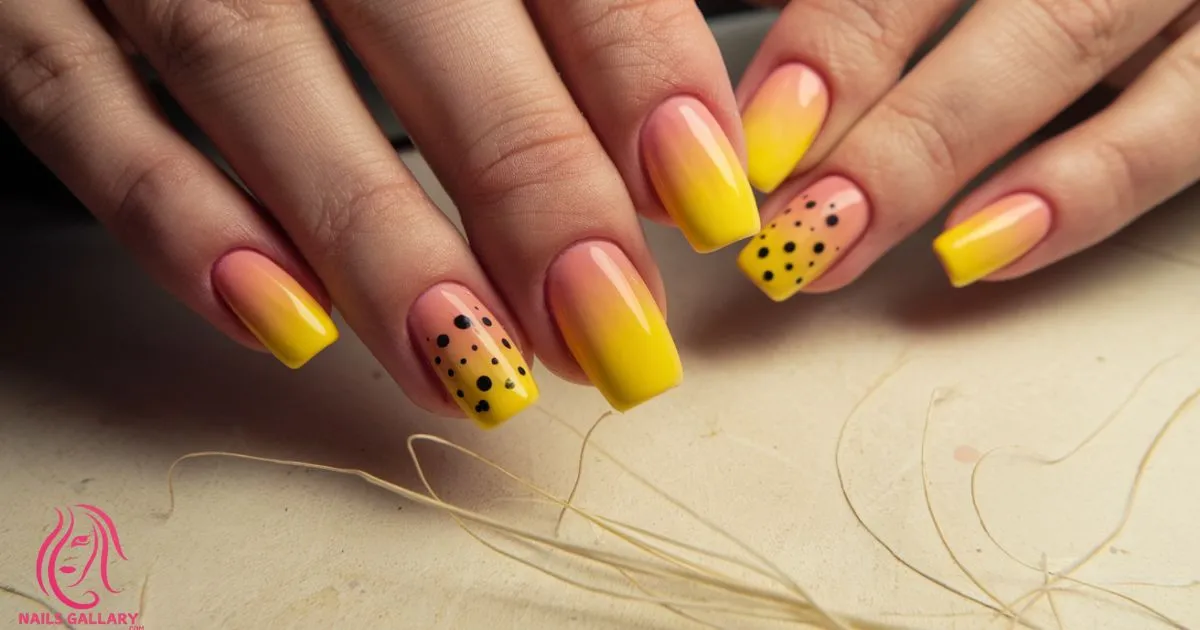 Canary Yellow Nail Design