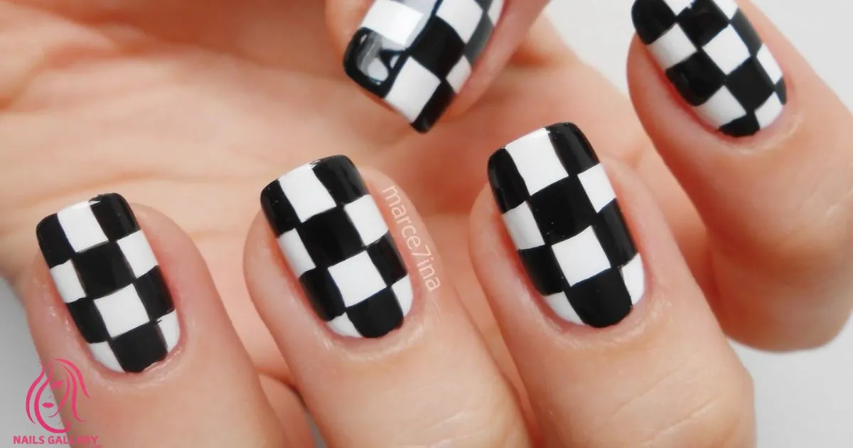 Checkered Nail Design