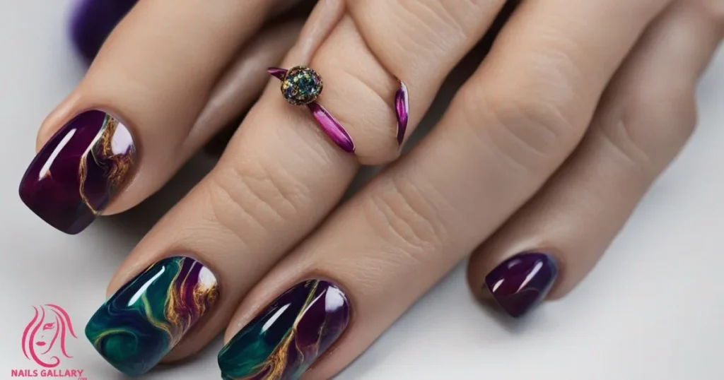 Deep Jewel Tones Marble