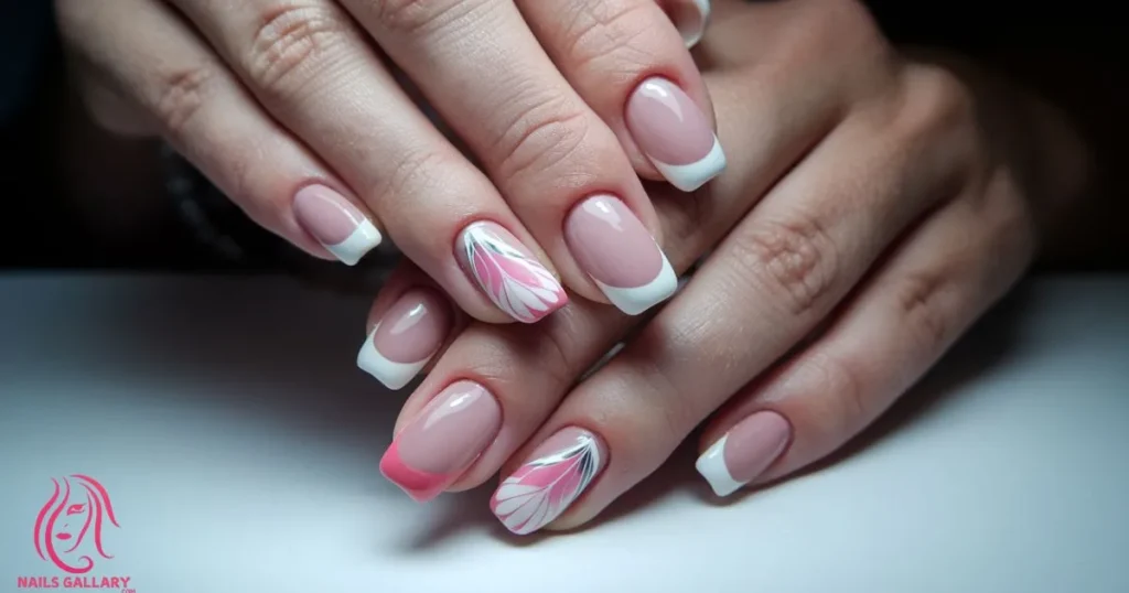 Feather French Tips