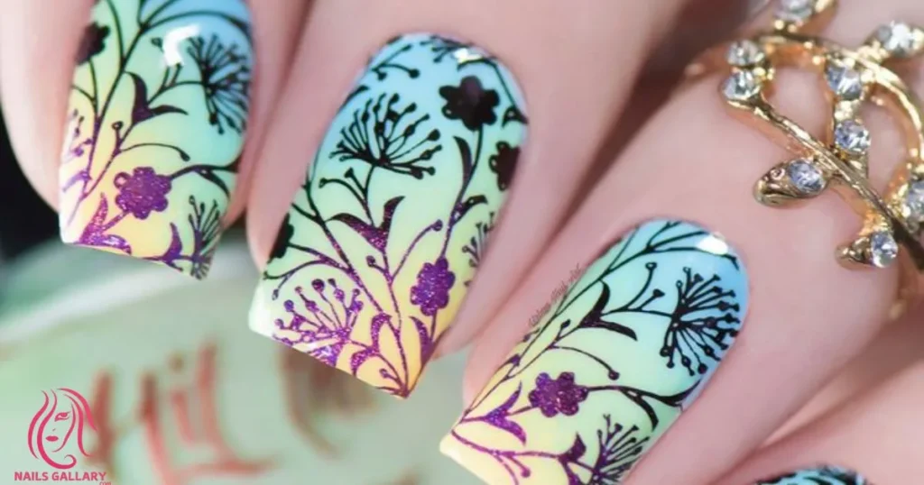 Floral Crackle Design