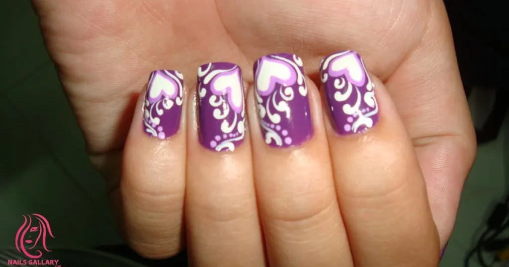 Floral Purple Hearts