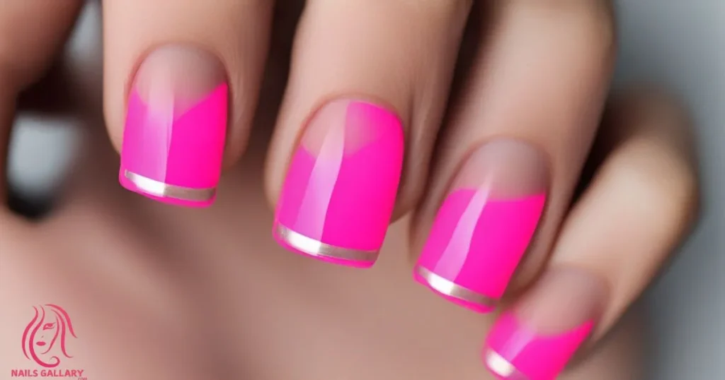 Neon Pink French Tips