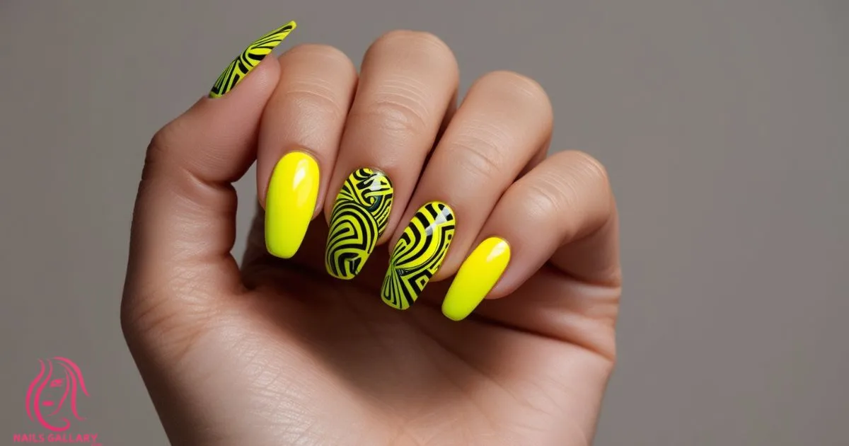 Neon Yellow Nail Art