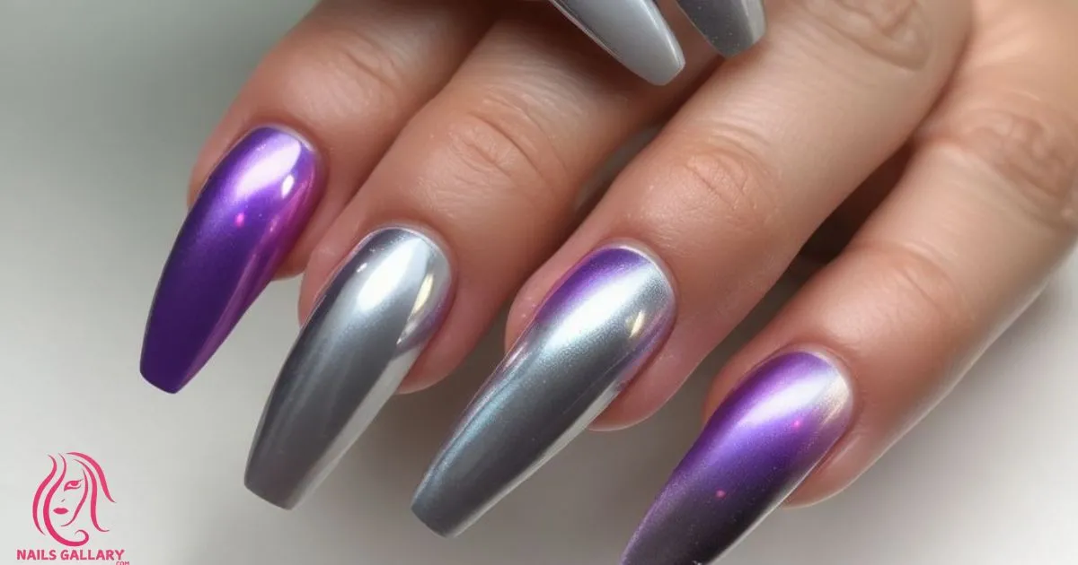 Ombre Chrome Nail Design