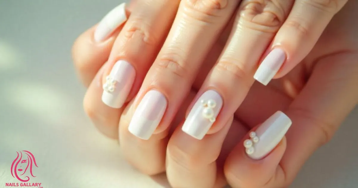 Pearly White Nail Art