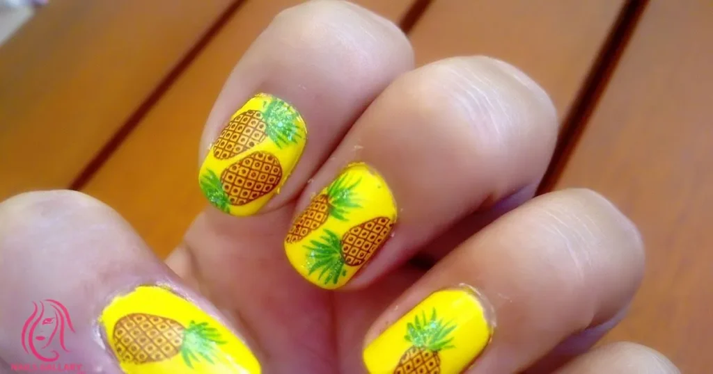 Pineapple Ombre Nails