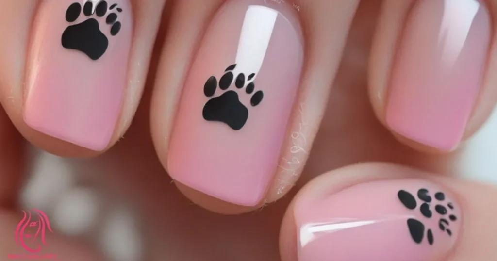 Sheer Pink with Animal Paw Prints