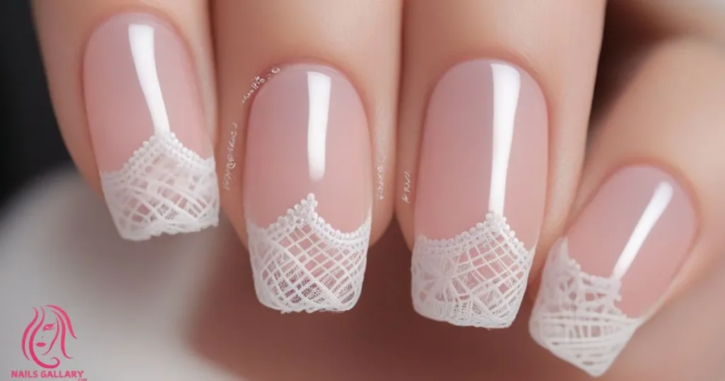 Sheer Pink with Lace Design