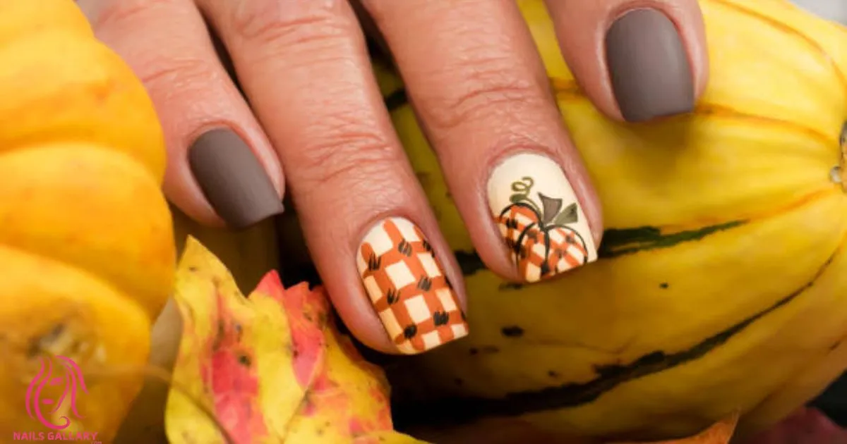 Thanksgiving Harvest Season Nail Design