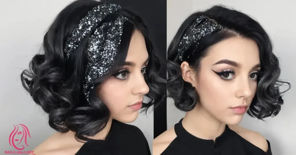 Black Glitter Hair